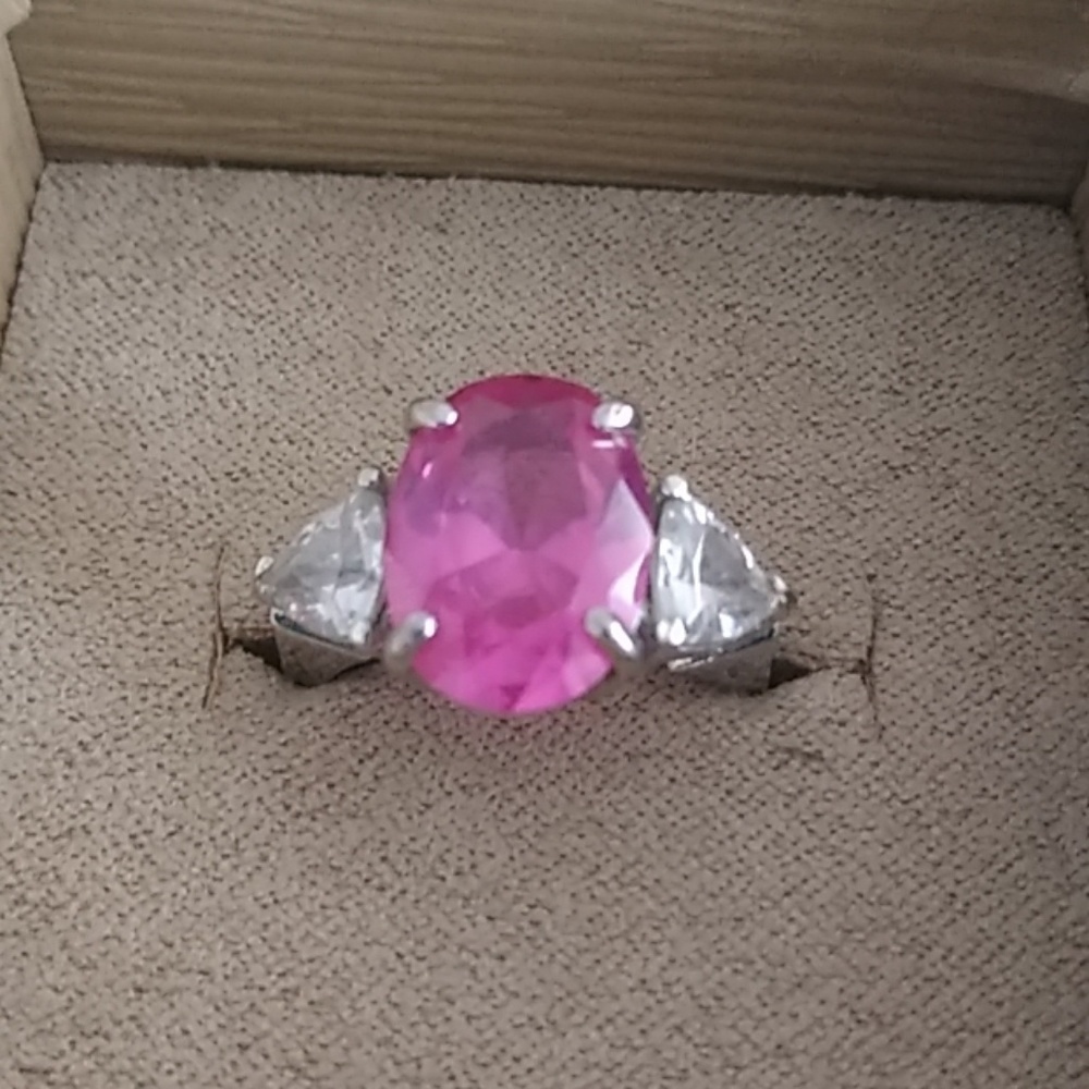 Magenta Sterling silver ring